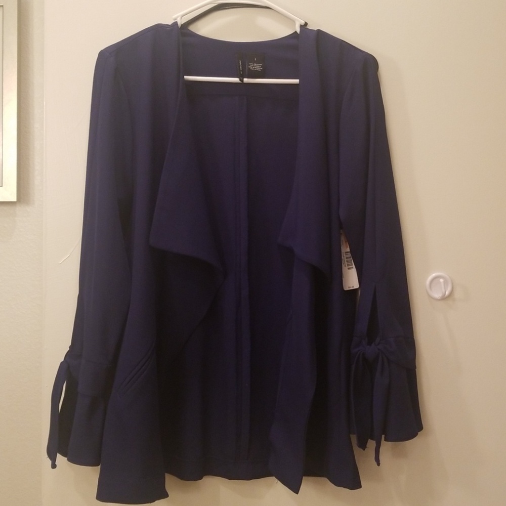 Blazer style cardigan- Navy Blue